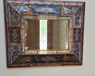 Enameled Frame Mirror