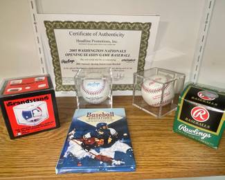 2005 Washington Nationals Opening Season Game Baseball with Certificate of Authenticity