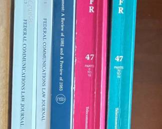 Code of Federal Regulations (CFR) and Federal Communications Law Journal Volumes