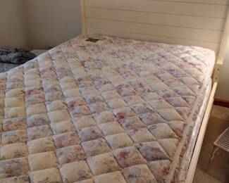 Double mattress with frame and night stand