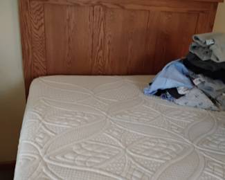Double mattress complete with bedframe and night stand