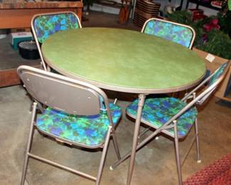 Very Nice MCM Chairs & Card Table