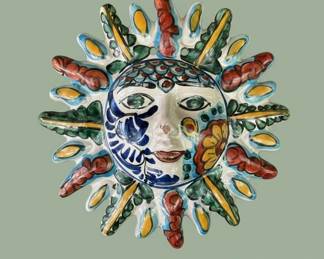 Talavera Sun Face Wall Plaque