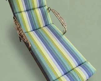 Striped Chaise Lounge Chair Cushion