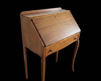 Antique Birdseye Maple Secretary Desk with Inlay