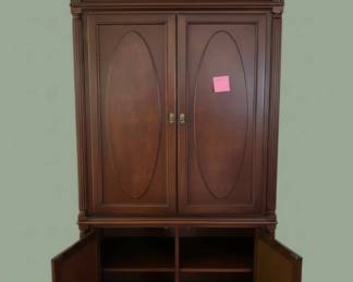 Traditional Flame Mahogany Armoire