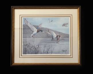 Mallards Descending by Raymond Bell, Limited Edition Print