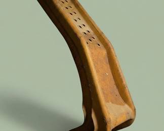 Vintage Yellow Metal Tractor Seat Pan