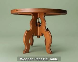 Wooden Pedestal Table