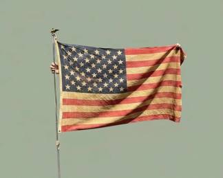 Vintage American Flag with Stars