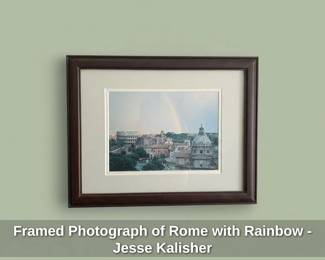 Framed Photograph of Rome with Rainbow Jesse Kalisher