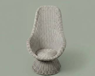Wicker Peacock Chair with Cushion
