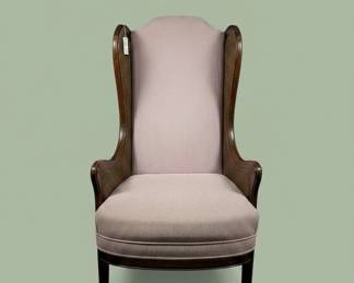 Vintage Lewittes Cane Wingback Armchair