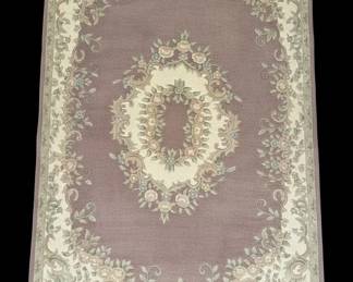 Floral Medallion Aubusson Style Rug