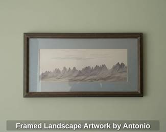 Framed Landscape Artwork by Antonio