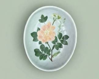 Salt Marsh Pottery HandPainted Wild Rose Plate