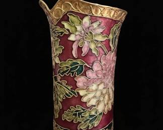 Cloisonn Vase with Floral Motif