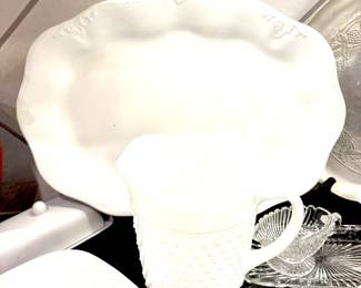 Assorted white dishes