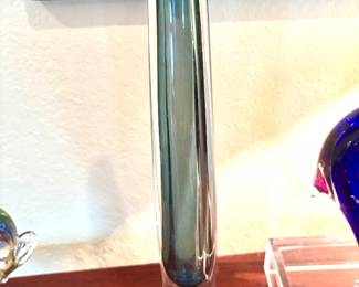 Signed art glass vase