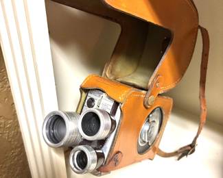 Movie camera with case