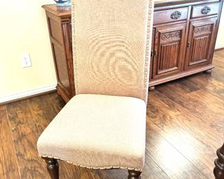 Set of 6 nailhead trim chairs