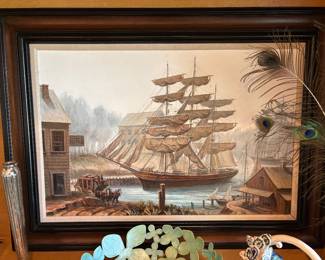 Vintage maritime painting