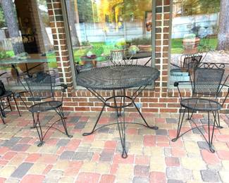 Metal patio set
