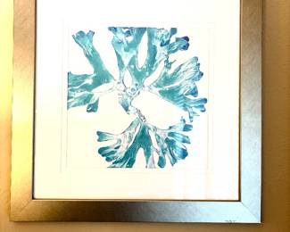 Coral prints in silver frames