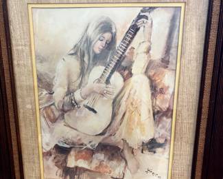 Irene Borg signed lithograph