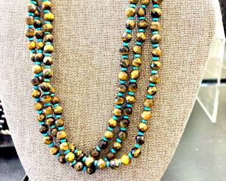 Tiger eye and turquoise