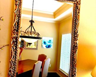 Ornate gold frame mirror