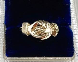Antique 10k fede  gimmel ring size 6.5