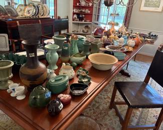 Pottery, Vases & Sculptures, Fine China & Decorative Plates, Uranium Glass, Glassware, Pitchers & Teapots, Ceramic Bowls & Serving Pieces, Trinket Boxes