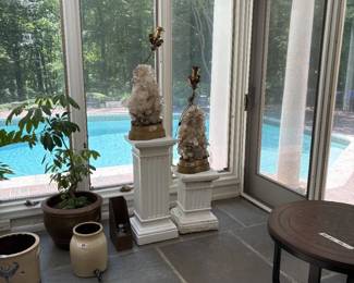 Antique quartz crystal lamps