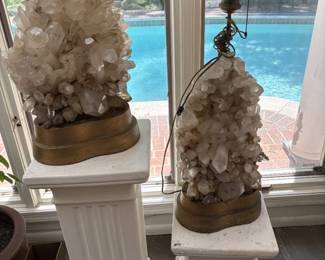 Antique quartz crystal lamps
