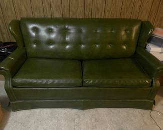1960's? Leatherette Game-Room Sofa