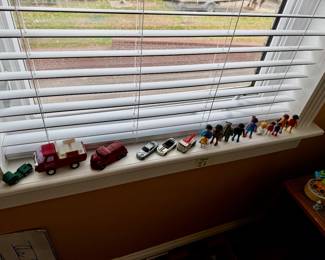 Cars, trucks, playmobil etc figures