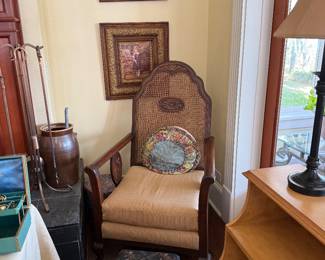 Antique chair and darling footstool