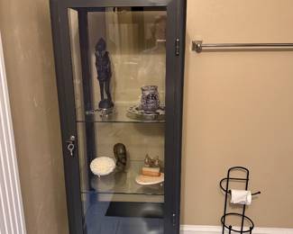 Glass display medicine cabinet