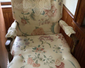 Lot 6: Floral Upholstered Armchair 