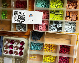 Lot 116: Assorted Beads and Jewelry Supplies in Compartments