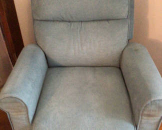 Lot 42: Light  fabric recliner chair
