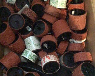 Lot 447: Brown Embossed roller stamps