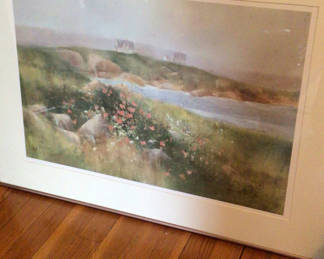 Lot 50: Framed coastal landscape print