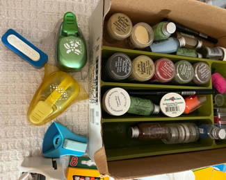 Lot 107: Arts and crafts supplies and tools
