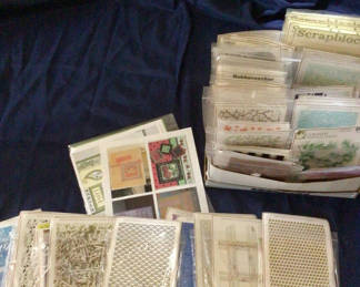 Lot 106: Assorted rubber stamps and scrapbooking supplies