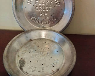 Lot 65: Two vintage New England flaky crust pie tins
