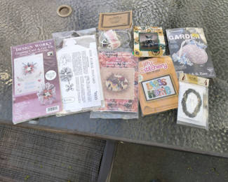 Lot 112: Eight craft kits and supplies (new -as in unused)