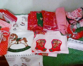 Lot 110: Christmas fabrics and trims