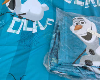 Lot 57: Frozen Olaf Curtains, 8 panels